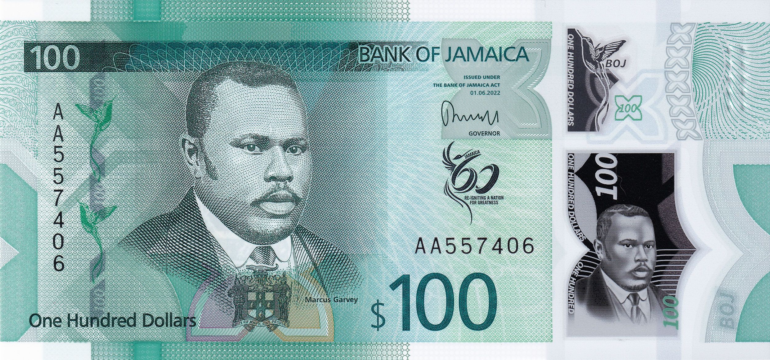 100 JMD: Marcus Garvey & the Dunn’s River Falls